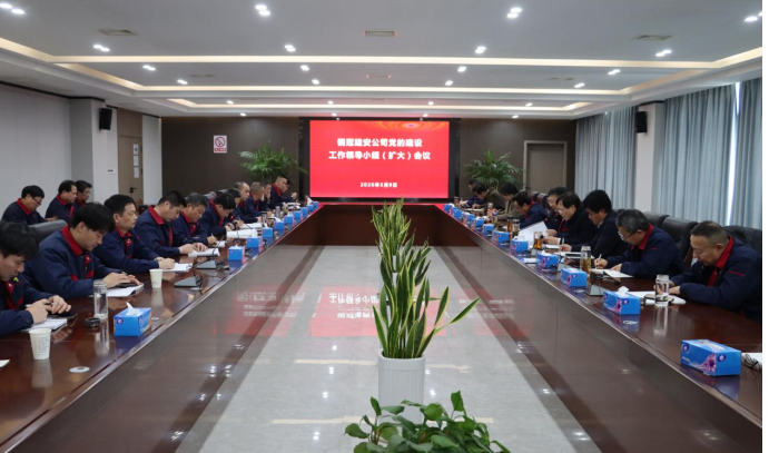 公司召開黨的建設(shè)工作領(lǐng)導小組 (擴大)會議 公司召開黨的建設(shè)工作領(lǐng)導小組 (擴大)會議